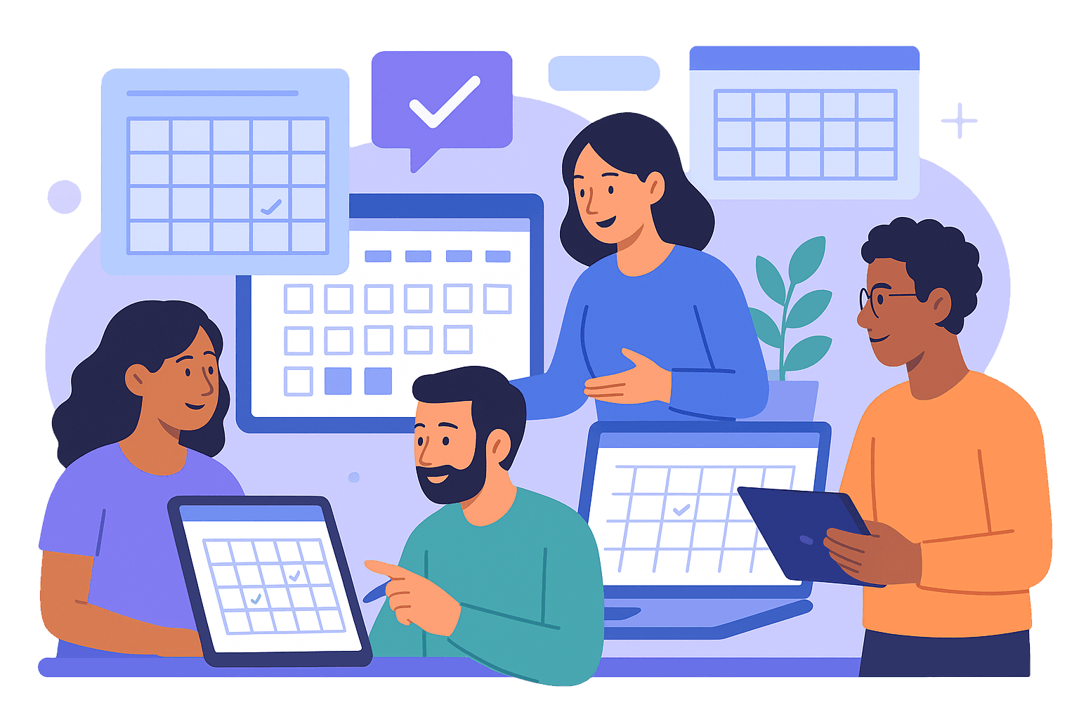 Team collaborating on event planning with WhenNOT